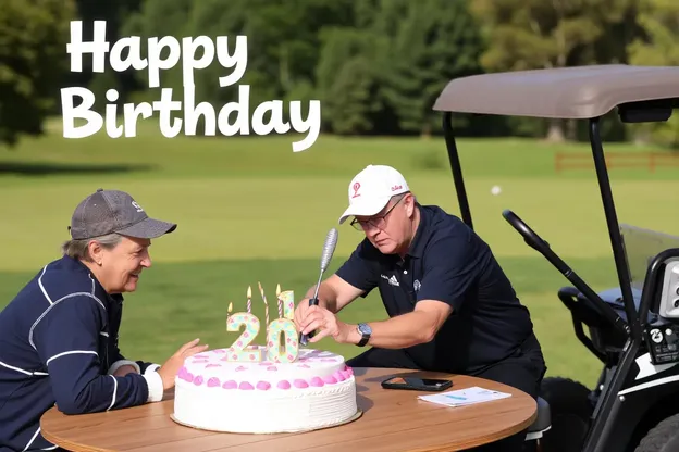 Imagens de Aniversário de Golfe com Bola de Golfe surpresa