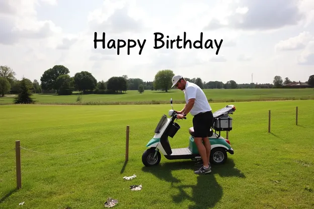 Imagens de Aniversário de Golfe com Diversão de Swing