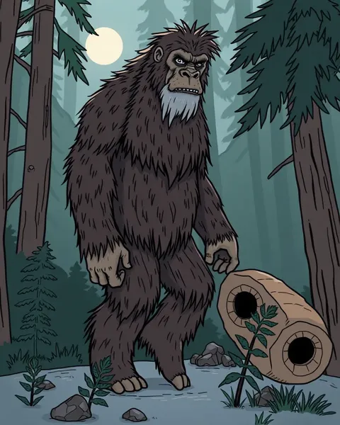 Imagens de Bigfoot de desenho com características únicas