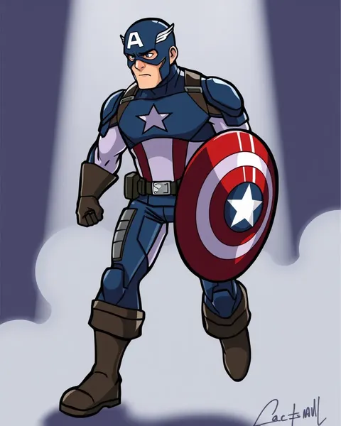 Imagens de Captain America cartoon em alta qualidade