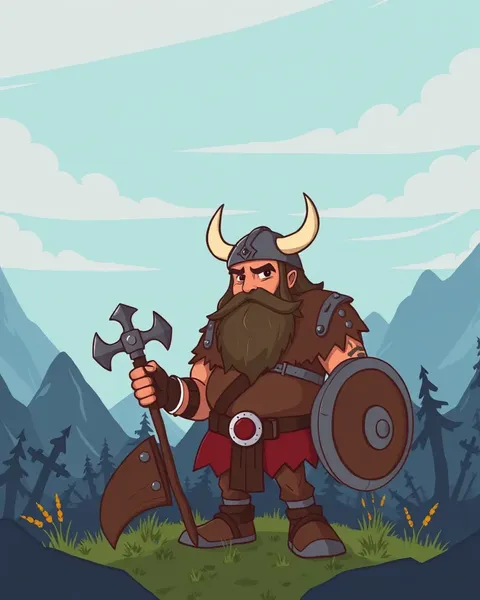 Imagens de Cartoon Viking: Cultura de Guerreiros Antigos Representada