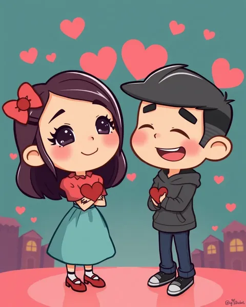 Imagens de Cartoon de Amor e Memórias Doces