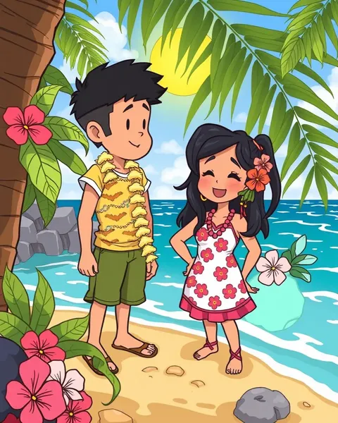 Imagens de Cartoon de Hawaii para Divertimento de Todos