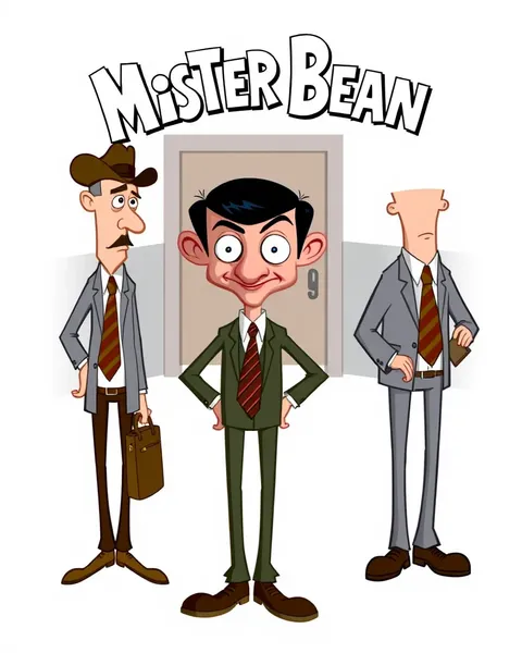 Imagens de Cartoon de Mister Bean com Linguagem Corporal Hilarante