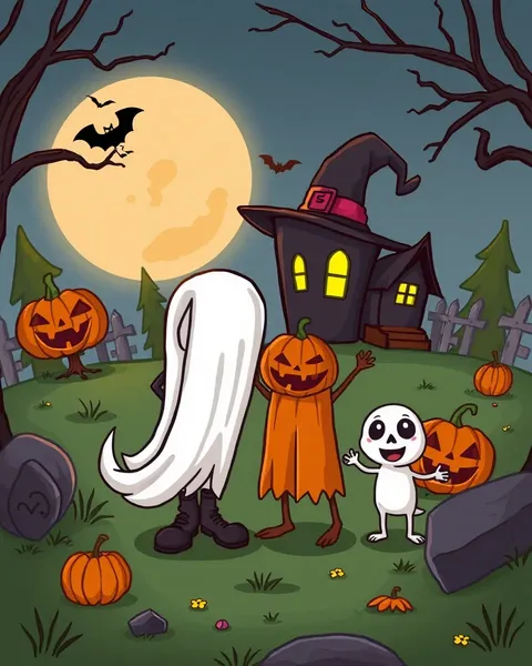 Imagens de Cartum de Halloween Divertidas para Entretenimento Infantil