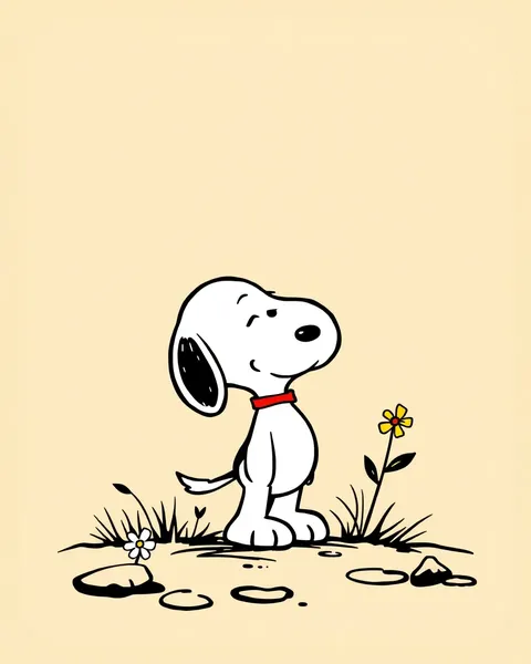 Imagens de Cartum de Snoopy com Desenhos de Personagens Únicos