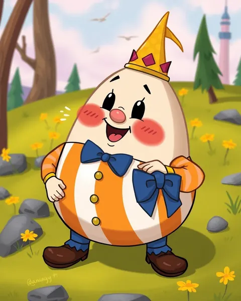 Imagens de Cartum do Homem-Dumpty para Aprendizado Infantil