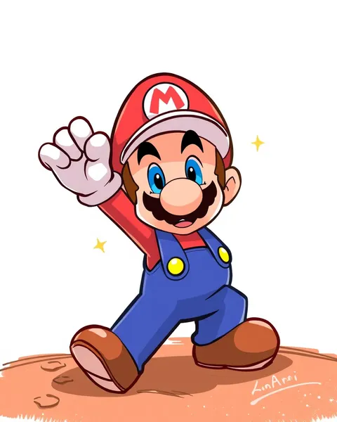 Imagens de Cartuns de Mario em Diversos Cenários