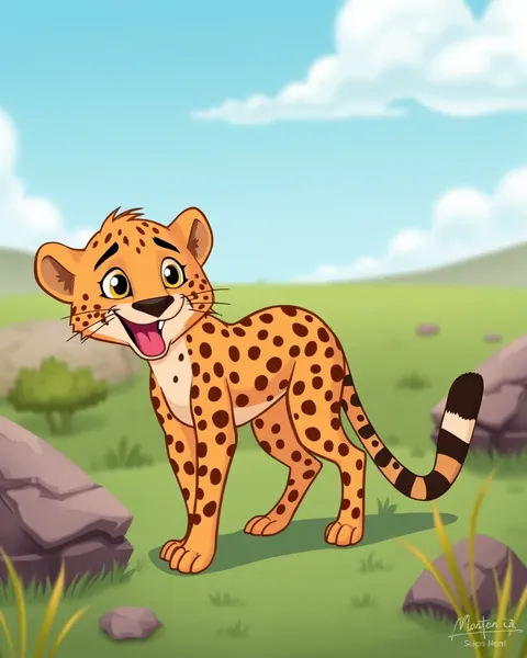 Imagens de Cheetah de Desenho Adoráveis para Amar