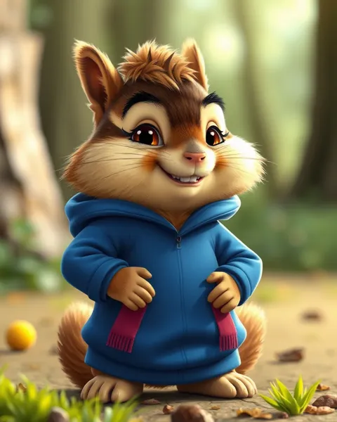 Imagens de Chipmunks de Cartun para Filmes de Animação Engraçados