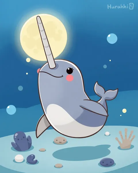 Imagens de Desenho de Narwhal: Arte de Desenho Whimsical para Entretenimento Infantil