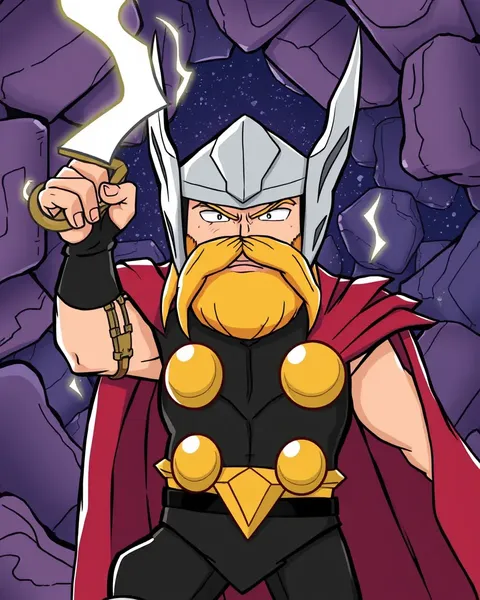 Imagens de Desenhos de Thor de Série de Quadrinhos