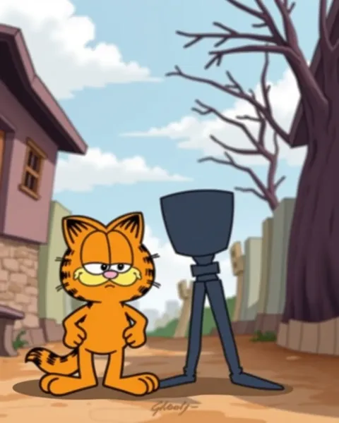 Imagens de Garfield Cartoon com Fundos Diferentes