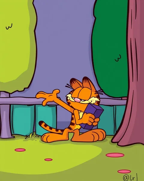 Imagens de Garfield de Quadrinhos com Personagens Coloridas