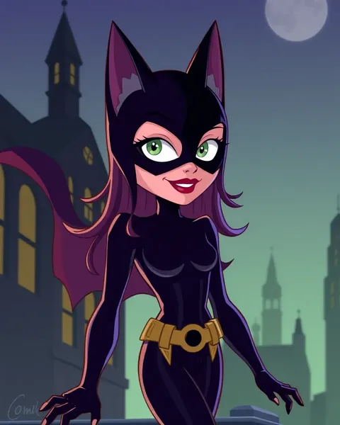 Imagens de Gato Mulher Cartoon Representam Lutas e Aventuras Feline