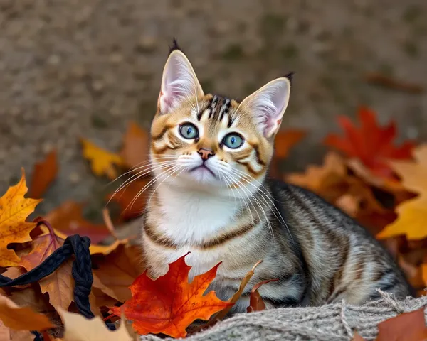 Imagens de Gato de Outono: Capturando Alegria Felina