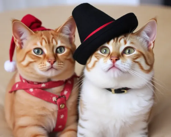 Imagens de Gato e Chapéu: Colagens Encantadoras de Feline e Moda