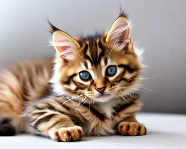 Imagens de Gatos Maine Coon Kitten: Fotografia Felina deliciosa