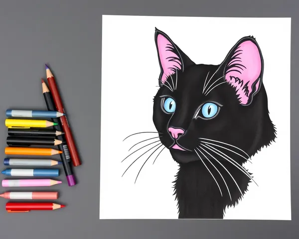 Imagens de Gatos Negros Coloridas para Baixar