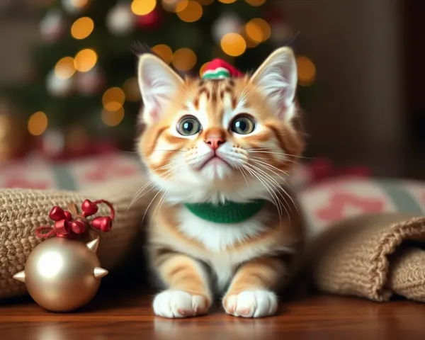 Imagens de Gatos de Natal Engraçadas e Momentos Quentes