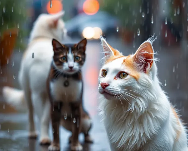 Imagens de Gatos e Cães Chovendo do Céu