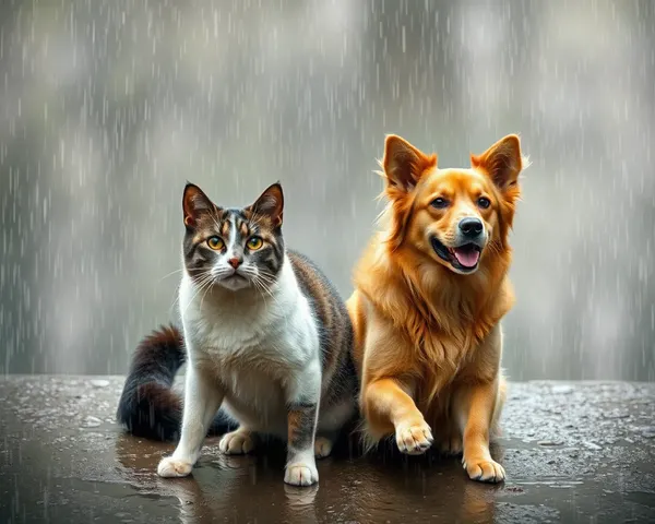 Imagens de Gatos e Cães Chovendo do Céu