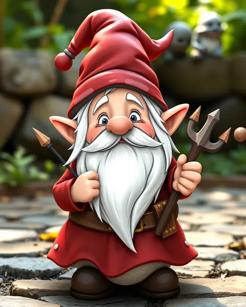 Imagens de Gnomos de Desenho: Arte Whimsical de Habitantes de Jardim de Fantasia