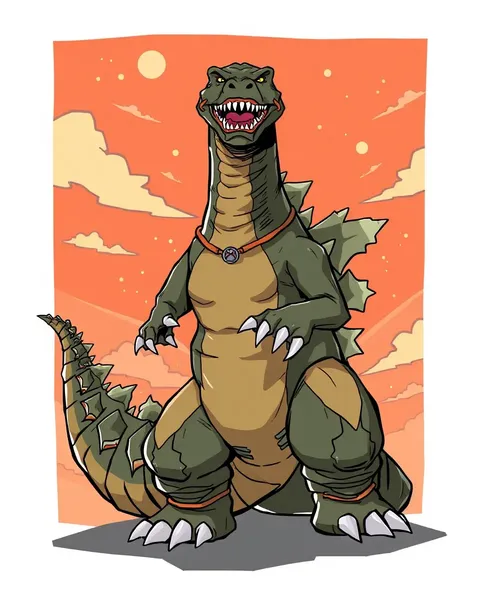 Imagens de Godzilla Cartoon: O Lenda do Monstro em Forma Animada