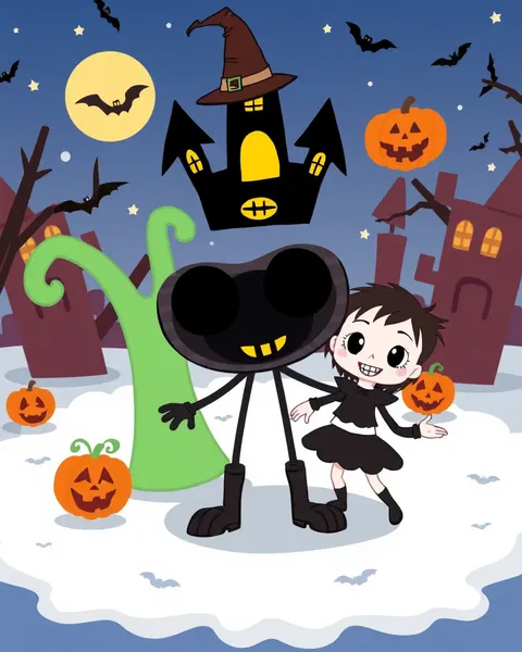 Imagens de Halloween Cartoon: Delícias Frightful Whimsical