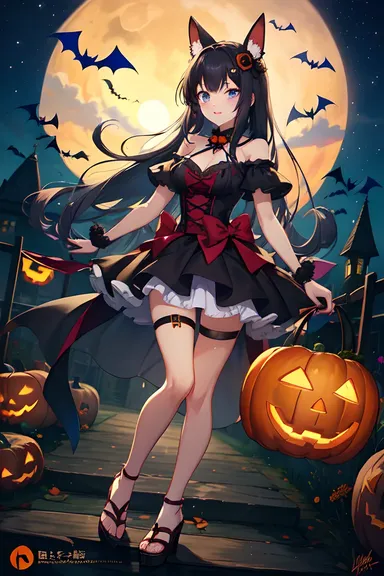 Imagens de Halloween do Anime com Personagens Espantosos