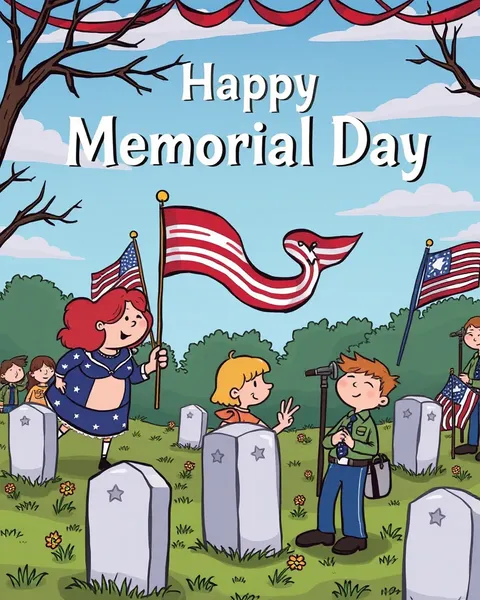 Imagens de Memorial Day em Cartoon para Saudações