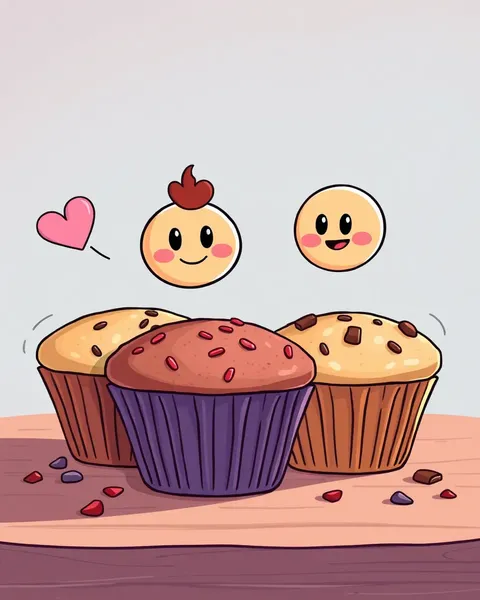 Imagens de Muffins de Cartuns: Retratos de Muffins Imaginativos em Imagens