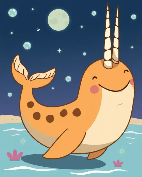 Imagens de Narwhal Cartoon: Cartuns Enchantados para Livros Infantil