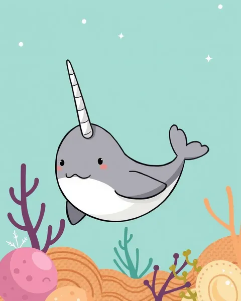 Imagens de Narwhal de Cartun: Imagens Whimsicais de Narwhal para Amantes de Cartun