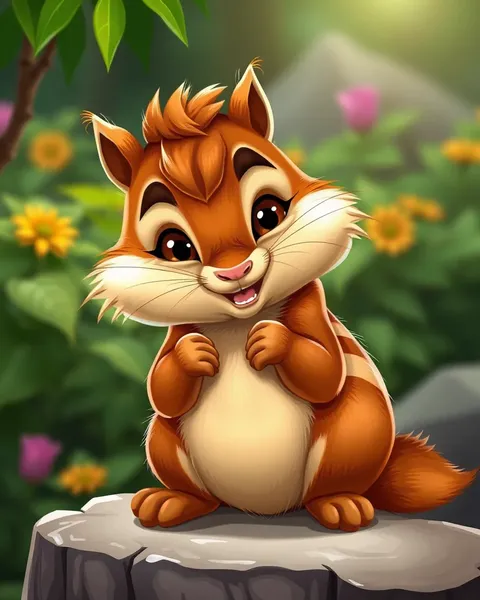 Imagens de Pica-pau de Chipmunk: Arte de Desenho