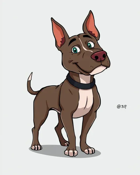 Imagens de Pitbull de Ilustrações Coloridas à Farta