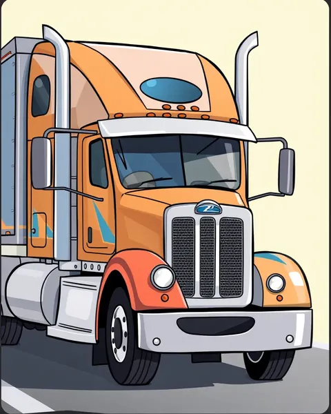 Imagens de Semi-Truck Cartoon: Desenhos Humorísticos de Veículos