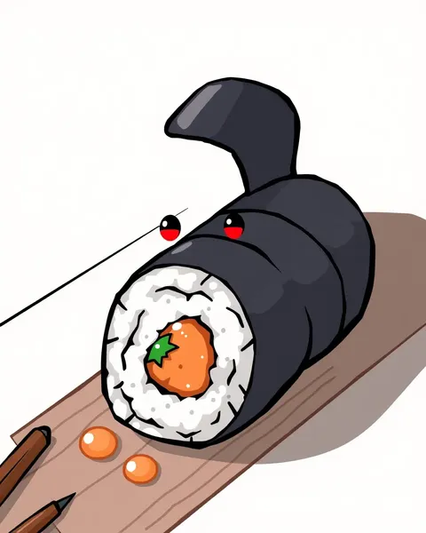 Imagens de Sushi de Cartoon para Entretenimento Gastronômico