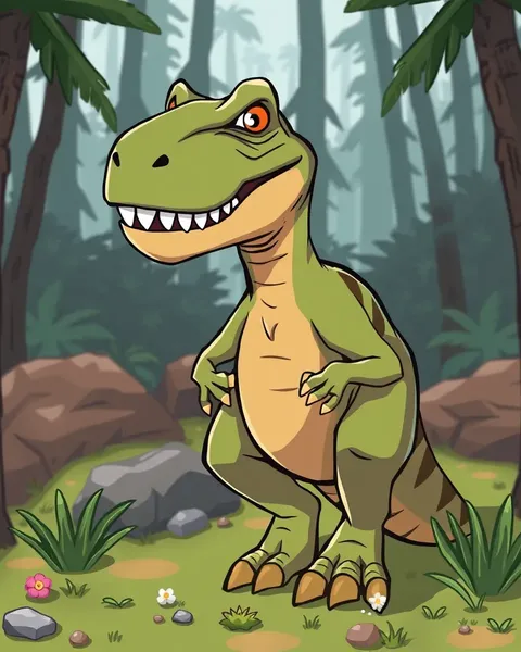 Imagens de T-Rex de Cartoon para Entretenimento Familiar