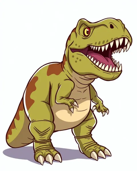 Imagens de T-Rex de Cartoon para Série Animada