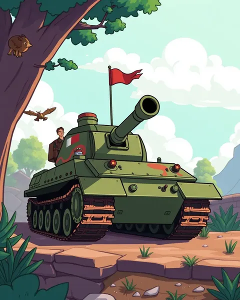 Imagens de Tanque de Cartoon para Entretenimento Infantil