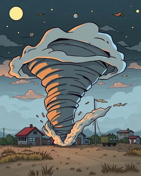 Imagens de Tornado de Cartoon para Entretenimento Familiar