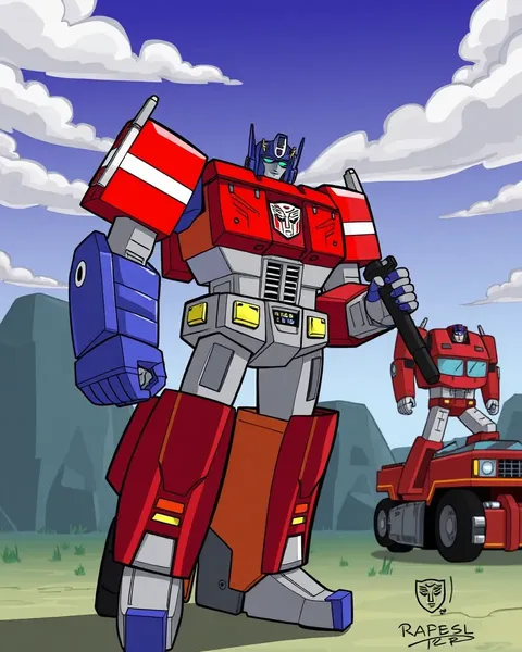 Imagens de Transformers de Cartoon e Linhas de História Explicadas