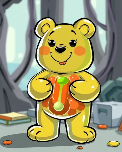 Imagens de Urso Gummy de Cartoon para o Delírio dos Crianças