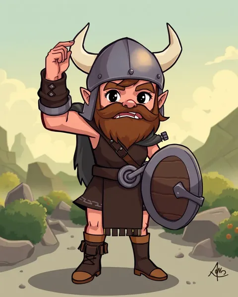 Imagens de Viking de Cartoon: Lendas Coloridas da Noruega