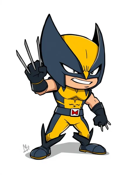 Imagens de Wolverine de Cartun Depictam as Habilidades Superhumanas de Wolverine