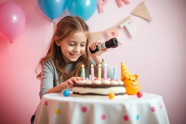 Imagens de aniversário da filha, lembranças para preservar