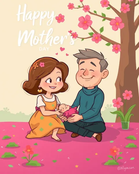 Imagens de desenho de Mother's Day gratuitas para o dia especial da mamãe