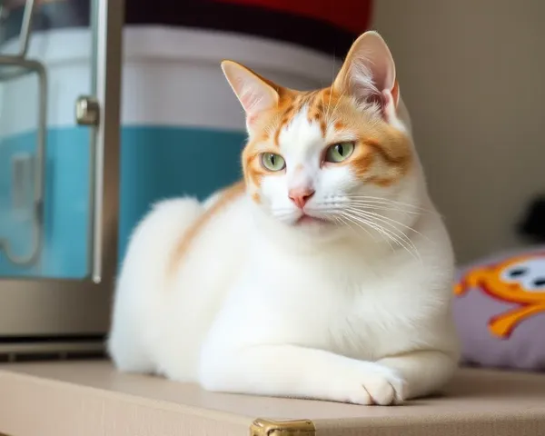 Imagens de gato turco-van destacam grandes olhos verdes