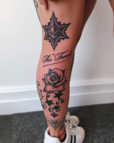 Inspiração de Design de Tatuagem Acima do Joelho